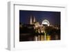 Basel Minster over the Rhine by Night - Switzerland-Leonid Andronov-Framed Photographic Print