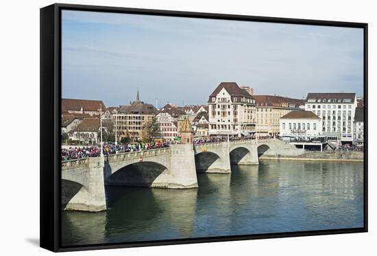 Basel on the River Rhine, Switzerland, Europe-Christian Kober-Framed Stretched Canvas