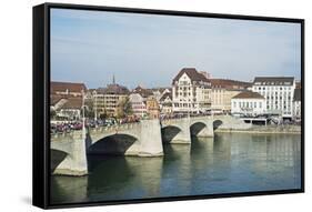 Basel on the River Rhine, Switzerland, Europe-Christian Kober-Framed Stretched Canvas