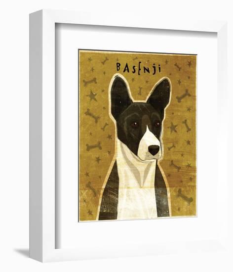 Basenji (Black)-John W^ Golden-Framed Art Print