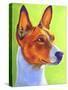 Basenji Burnt Orange-Dawgart-Stretched Canvas