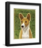 Basenji (Red)-John W^ Golden-Framed Art Print