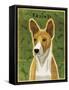 Basenji - Red-John W Golden-Framed Stretched Canvas