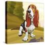 Bashful Basset-Kim Curinga-Stretched Canvas