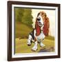 Bashful Basset-Kim Curinga-Framed Art Print