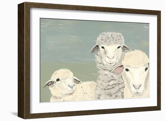 Bashful Sheep II-Jade Reynolds-Framed Art Print