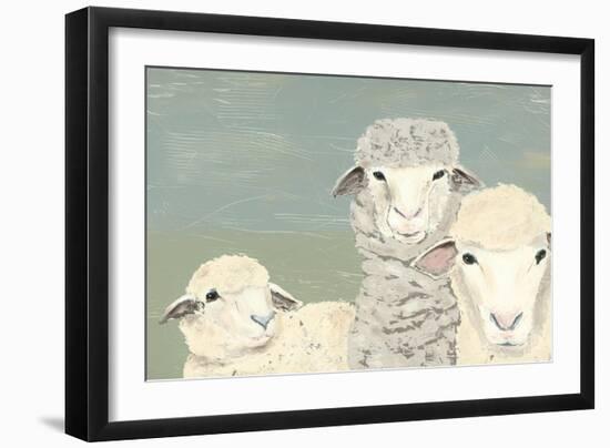 Bashful Sheep II-Jade Reynolds-Framed Art Print