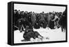 Bashkirs Kuresh Wrestling, Russia, 1913-null-Framed Stretched Canvas