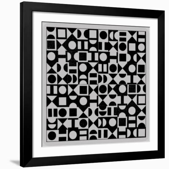 Basic Derivative, 2017, Simulated Woodblock-Peter McClure-Framed Giclee Print