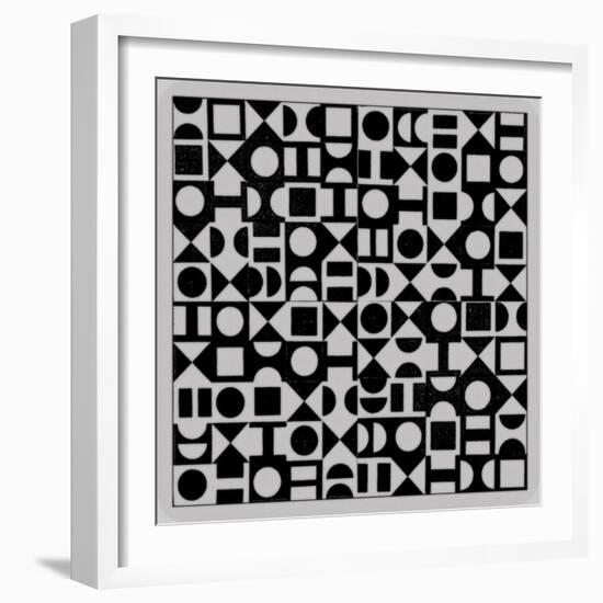 Basic Derivative, 2017, Simulated Woodblock-Peter McClure-Framed Giclee Print