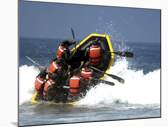 Basic Underwater Demolition-SEAL Students Battle Through the Surf During Their Last Day-Stocktrek Images-Mounted Photographic Print