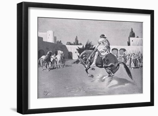 Basil I, Breaking a Wild Horse-Leslie Mosley-Framed Giclee Print