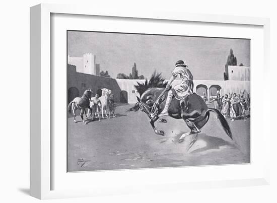 Basil I, Breaking a Wild Horse-Leslie Mosley-Framed Giclee Print