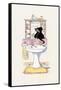 Basil in the Bathroom II-Harry Caunce-Framed Stretched Canvas