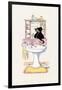 Basil in the Bathroom II-Harry Caunce-Framed Art Print