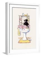 Basil in the Bathroom II-Harry Caunce-Framed Art Print