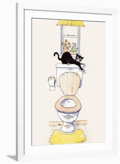 Basil in the Bathroom III-Harry Caunce-Framed Art Print