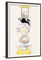 Basil in the Bathroom III-Harry Caunce-Framed Art Print