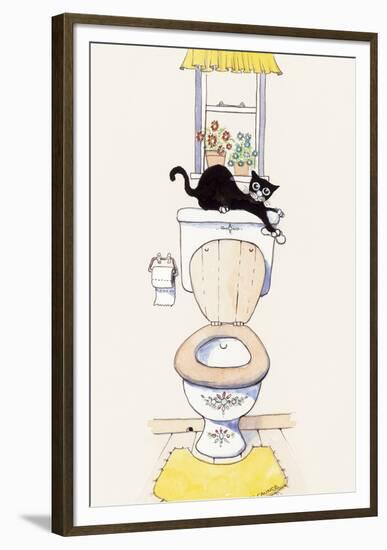 Basil in the Bathroom III-Harry Caunce-Framed Art Print