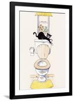 Basil in the Bathroom III-Harry Caunce-Framed Art Print