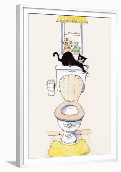 Basil in the Bathroom III-Harry Caunce-Framed Art Print