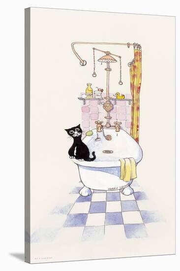 Basil in the Bathroom IV-Harry Caunce-Stretched Canvas