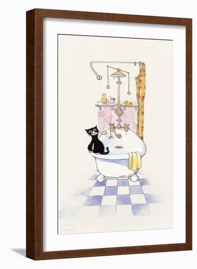 Basil in the Bathroom IV-Harry Caunce-Framed Art Print