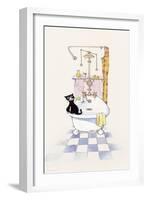 Basil in the Bathroom IV-Harry Caunce-Framed Art Print