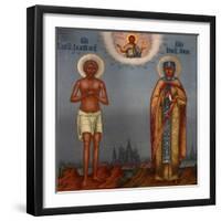 Basil the Blessed and Saint Mary of Egypt, 1901-Osip Semionovich Chirikov-Framed Giclee Print