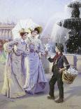 Shopping in Paris-Basile Lemeunier-Stretched Canvas