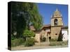 Basilica and Bell Tower at Carmel Mission, Founded 1770, Carmel by the Sea, California, USA-Westwater Nedra-Stretched Canvas