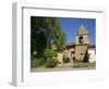 Basilica and Bell Tower at Carmel Mission, Founded 1770, Carmel by the Sea, California, USA-Westwater Nedra-Framed Photographic Print