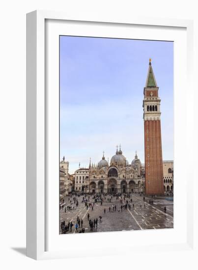 Basilica and Campanile, Piazza San Marco, elevated view from Museo Correr, Venice, UNESCO World Her-Eleanor Scriven-Framed Photographic Print