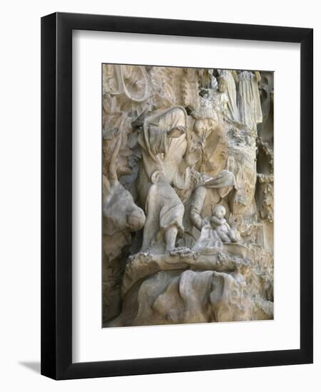 Basilica and Expiatory Church of the Holy Family by Antoni Gaudi. Detail. Spain-null-Framed Giclee Print