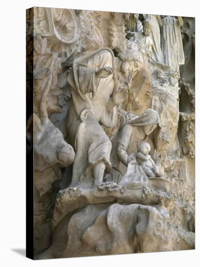 Basilica and Expiatory Church of the Holy Family by Antoni Gaudi. Detail. Spain-null-Stretched Canvas