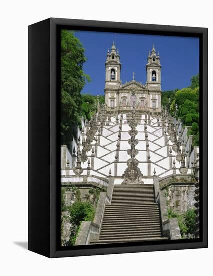 Basilica and Famous Staircases of Bom Jesus, Completed in 1837, Braga, Minho Region of Portugal-Maxwell Duncan-Framed Stretched Canvas