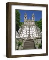 Basilica and Famous Staircases of Bom Jesus, Completed in 1837, Braga, Minho Region of Portugal-Maxwell Duncan-Framed Photographic Print