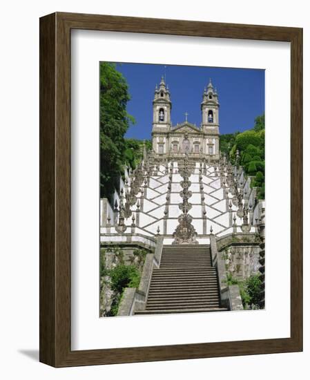 Basilica and Famous Staircases of Bom Jesus, Completed in 1837, Braga, Minho Region of Portugal-Maxwell Duncan-Framed Photographic Print