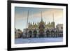 Basilica and Piazza San Marco at dawn after overnight snow, Venice, UNESCO World Heritage Site, Ven-Eleanor Scriven-Framed Photographic Print