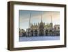 Basilica and Piazza San Marco at dawn after overnight snow, Venice, UNESCO World Heritage Site, Ven-Eleanor Scriven-Framed Photographic Print