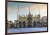 Basilica and Piazza San Marco at dawn after overnight snow, Venice, UNESCO World Heritage Site, Ven-Eleanor Scriven-Framed Photographic Print