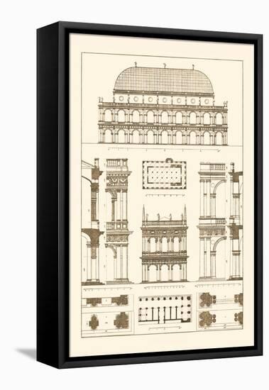 Basilica at Vicenza and Library of St. Marks at Venice-J. Buhlmann-Framed Stretched Canvas