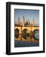 Basilica De Nuestra Senora De Pilar, Zaragoza, Spain-Walter Bibikow-Framed Premium Photographic Print