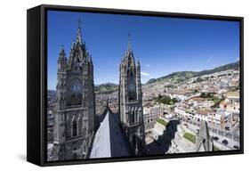 Basilica del Voto Nacional (Basilica of the National Vow), and city view, Quito, Ecuador-Peter Groenendijk-Framed Stretched Canvas