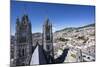 Basilica del Voto Nacional (Basilica of the National Vow), and city view, Quito, Ecuador-Peter Groenendijk-Mounted Photographic Print