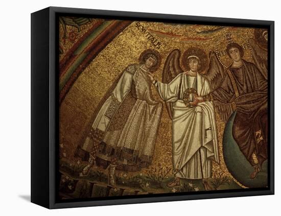 Basilica Di San Vitale, Ravenna, Emilia-Romagna, Italy-Kim Hart-Framed Stretched Canvas