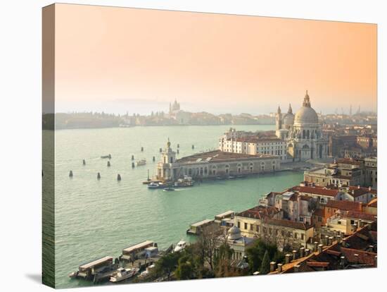 Basilica Di Santa Maria Della Salute and Grand Canal, Venice, Italy-Alan Copson-Stretched Canvas