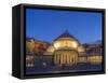 Basilica in Naples at blue hour-enricocacciafotografie-Framed Stretched Canvas