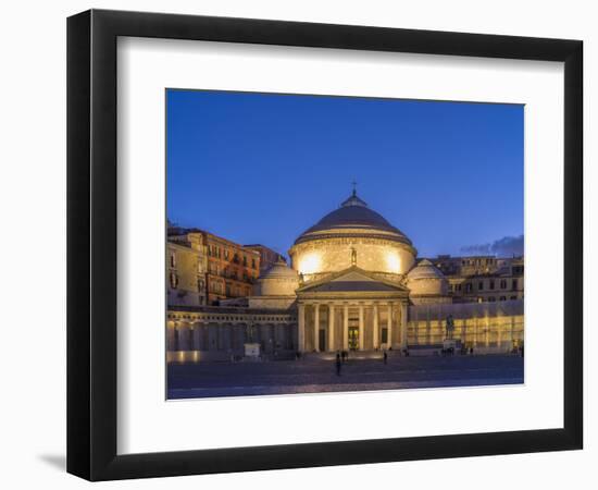 Basilica in Naples at blue hour-enricocacciafotografie-Framed Photographic Print