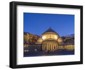 Basilica in Naples at blue hour-enricocacciafotografie-Framed Photographic Print